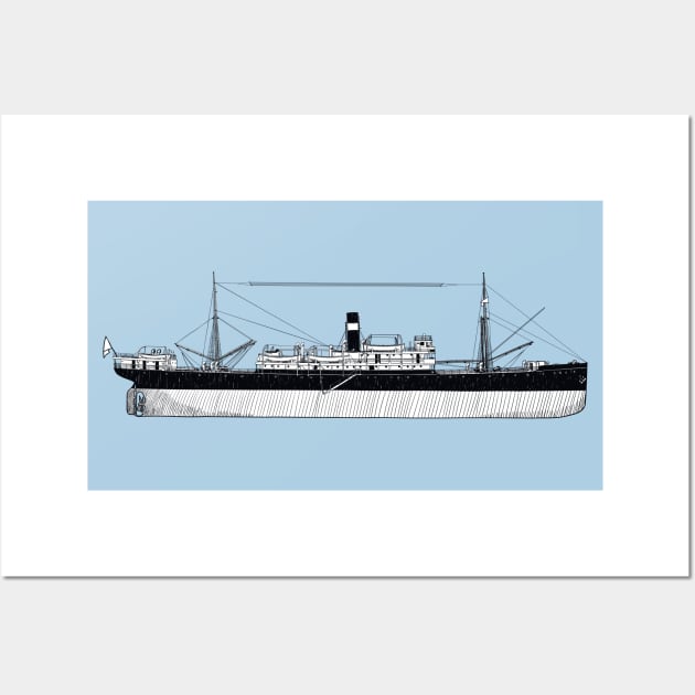 Drawing of a ship Wall Art by StefanAlfonso